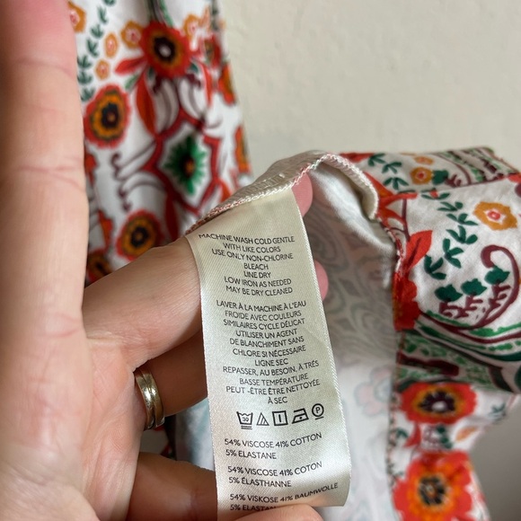 By Anthropologie Cecily Fit & Flare Sweetheart Floral Midi Dress Size Medium - Picture 10 of 10